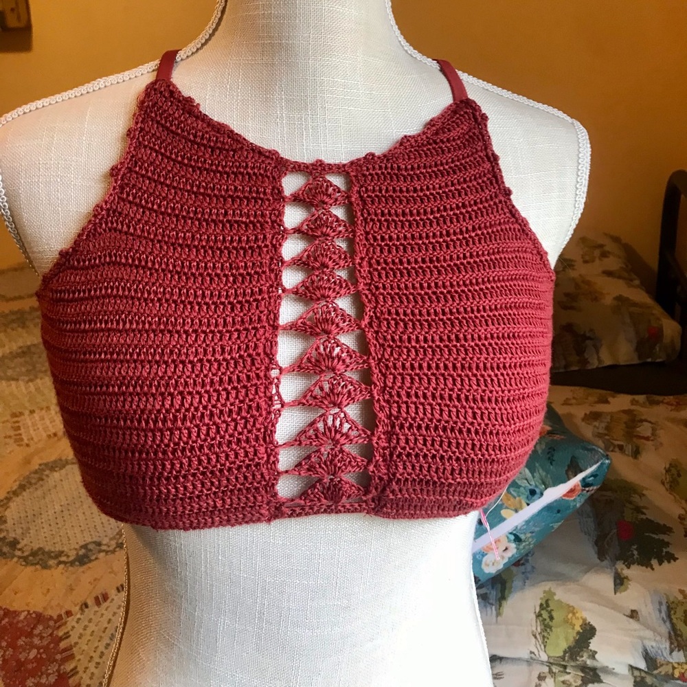 New! Crocheted bikini top